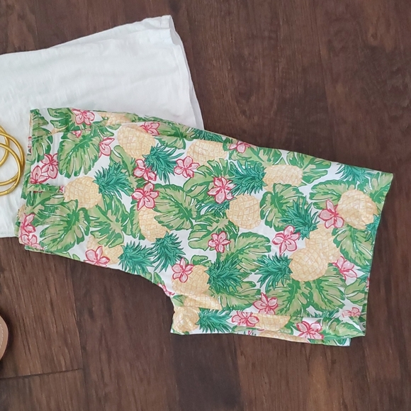 Talbots Tropical Palm Print Shorts Size 6 - Picture 6 of 7